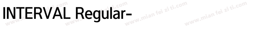 INTERVAL Regular字体转换